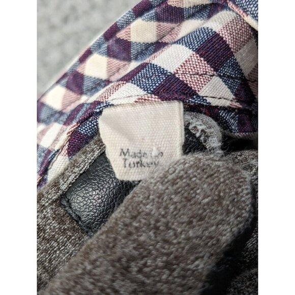 Billy Reid Shirt XL Standard Cut Linen Blend? Long Sleeve Button Colorful Check - Picture 4 of 14